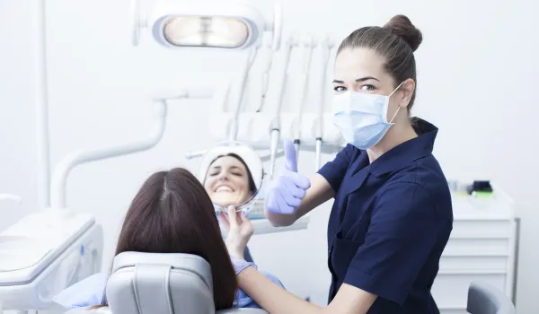 Dental Cleaning with Patient