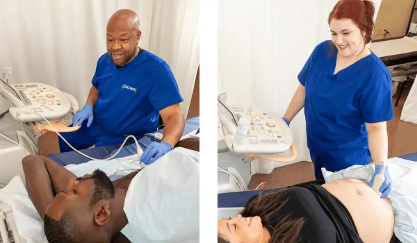 male-cardiovascular-sonographer-with-male-patient-and-female-diagnostic-medical-sonographer-with-female-patient