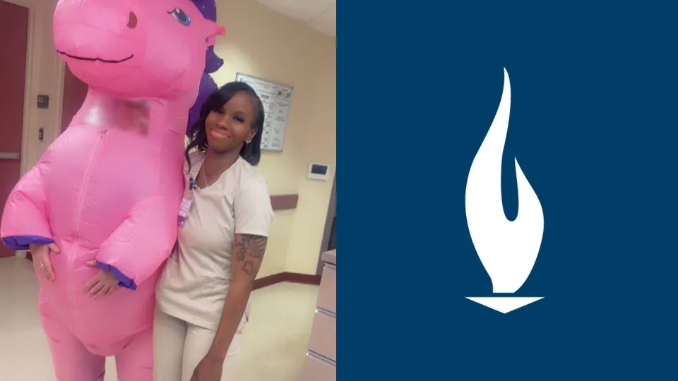 Antwonette-in-brown-scrubs-at-work-standing-next-to-a-coworker-in-a-unicorn-costume Antwonette-in-brown-scrubs-at-work-standing-next-to-a-coworker-in-a-unicorn-costume