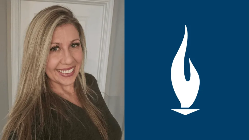 Kirstin Hugo - Faculty Spotlight Header A blonde female cardiovascular sonographer and instructor at Concorde San Antonio smiles for camera