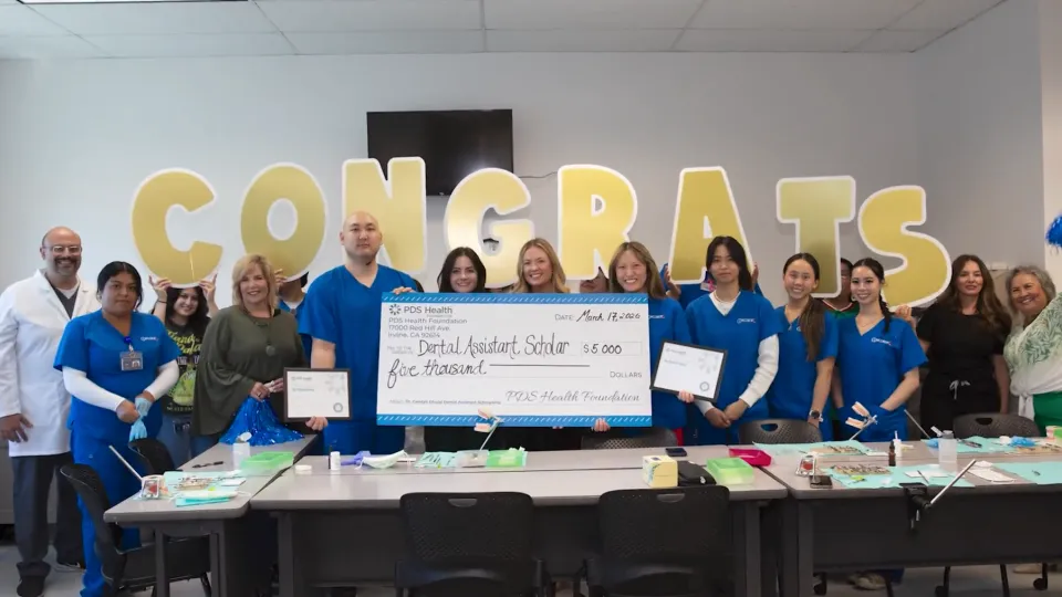 Celebrating $1 Million in Scholarships Concorde students and staff celebrating $1 million dollars in tuition assistance provided by PDS Health Foundation