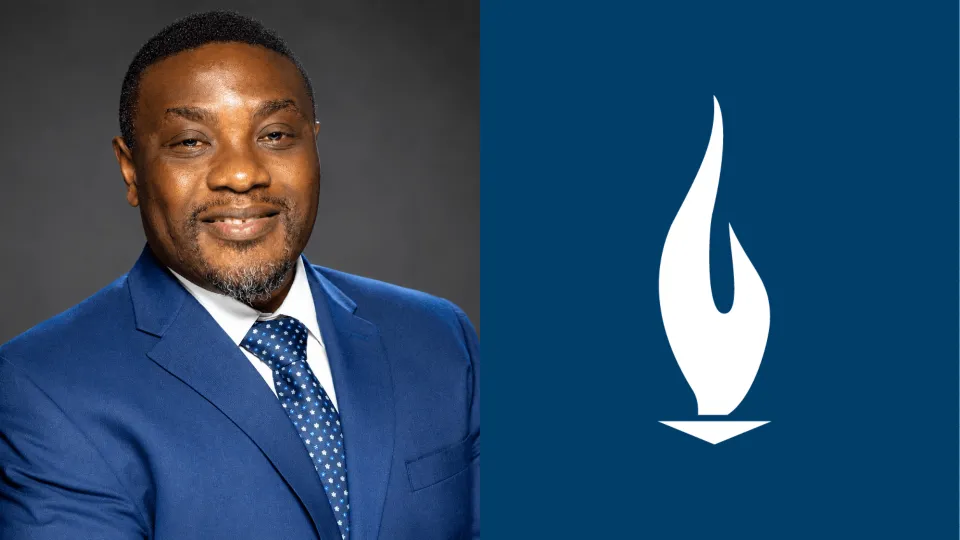 Headshot image of Denver Campus President, Yemi Awolola next to Concorde logo.