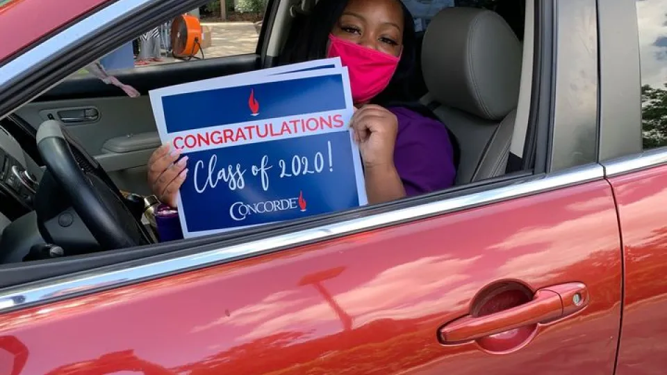 Cap and Gown ORL Orlando's Campus cap and gown pick up for the virtual graduation.