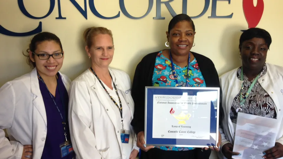 IMG_1977.JPG Concorde Career College Dallas NAHP Medical Assistant Lamp of Learning Recipient