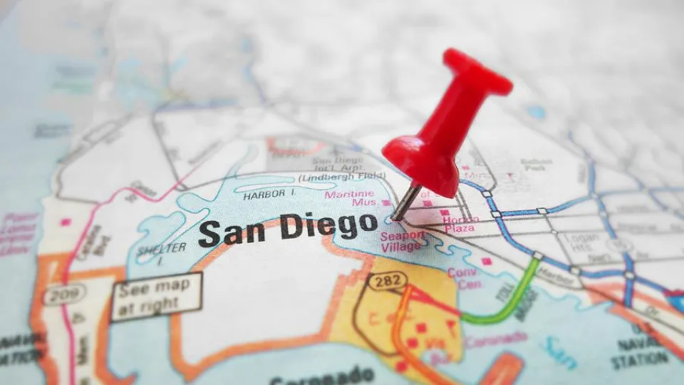 San Diego map. San Diego map.