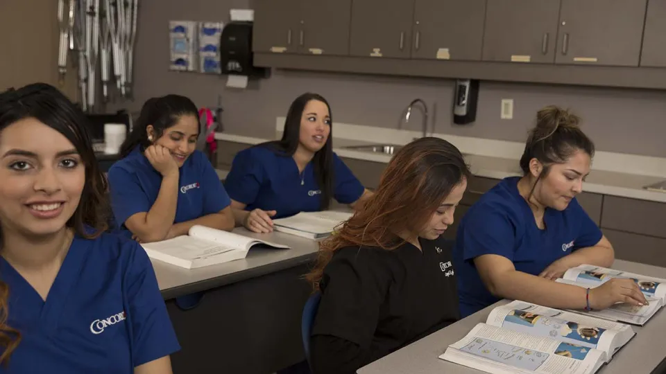 health care career colleges students training class