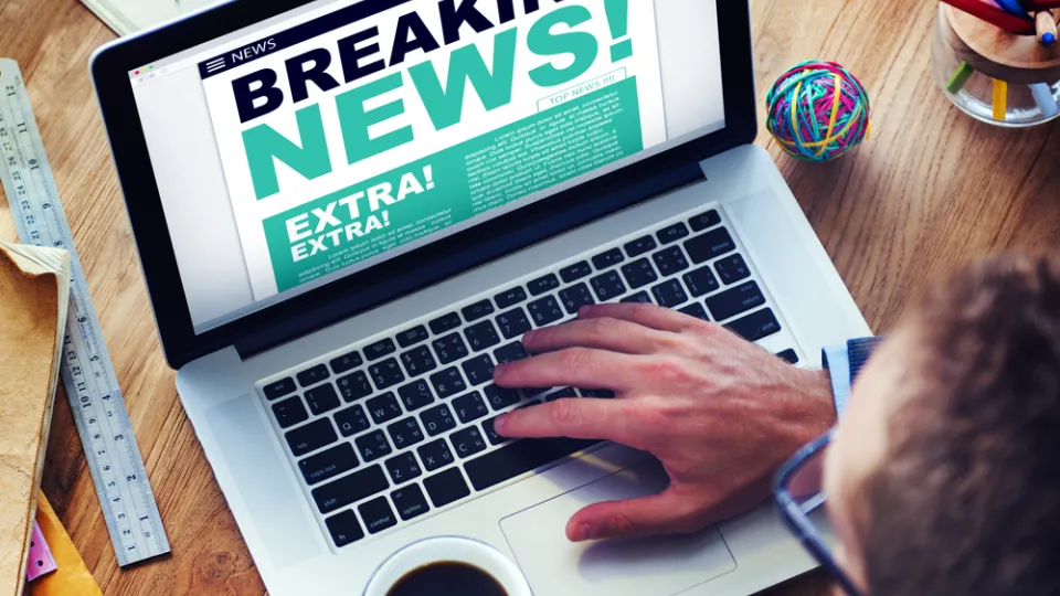 Man Breaking News Top Story Internet Connection Concept health care information